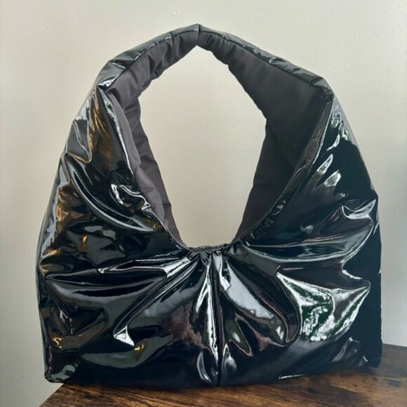 Holt Renfrew| “Look Good Feel Better” Black Hobo Beauty Bag with Glossy Finish - Picture 1 of 4